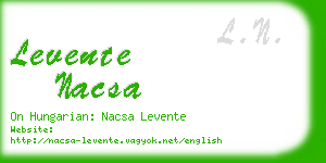 levente nacsa business card